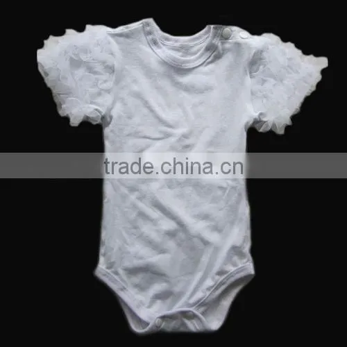Hot sale ! Fashionable Girls Boutique Children Summer Lace Romper with Straps and Bow for Infant ,Toddler