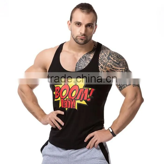 Wholesale fashion men custom muscle tank tops