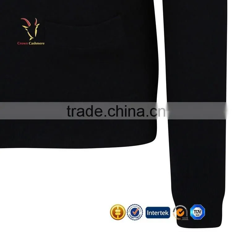 V Neck Mens Knitted Cashmere Cardigan Sweater