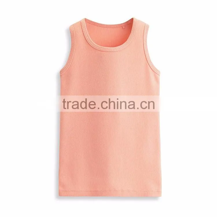 Children Clothing Fashion Style Newest Design Custom Kids Wholesale Plain White Tank Top