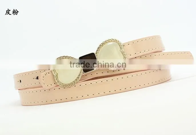 New candy color Painting PU Leather Women Belt Kinds Of Collocation Dresses Belts For Women