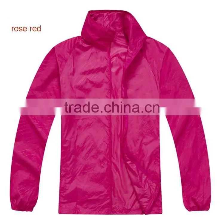 100% polyester lightweight waterproof jacket
