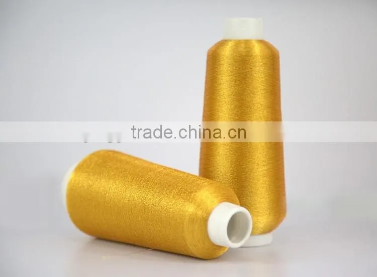 2016 fluorescent gold ms type embroidery thread metallic yarn