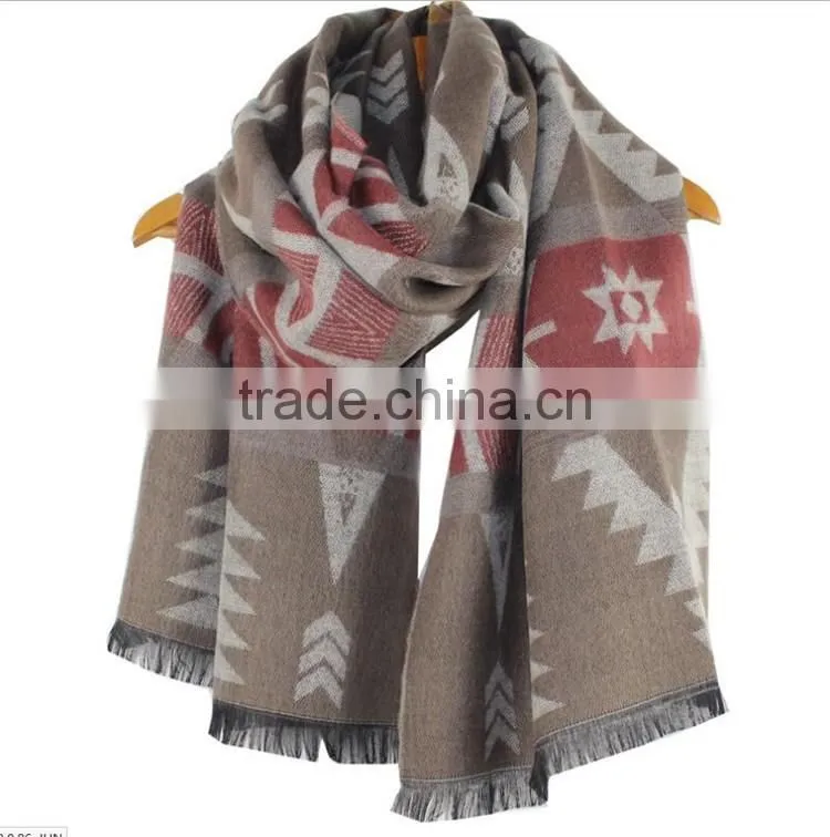 Most popular unique design arylic polyester shwal fine workmanship