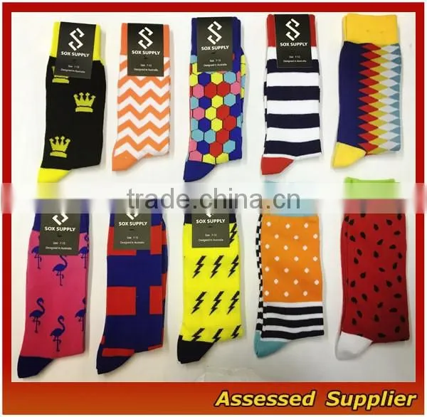 Custom Men Dress Socks Business Cotton Socks Happy Socks for Everyday ZP007