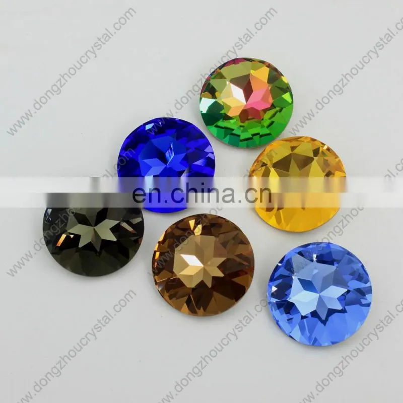 Light Topaz round shape crystal stones for jewelry