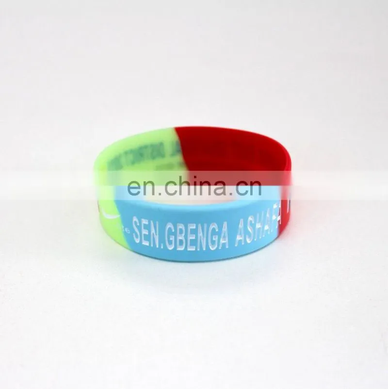 Mix color fancy silicon bracelet/wristband