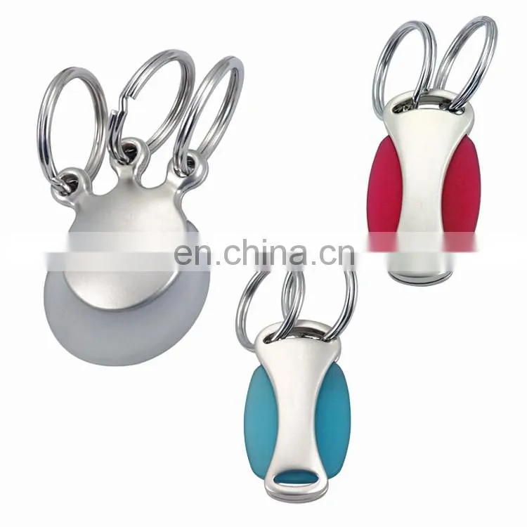 Metal multi rings keyring three ring quick release zinc alloy keychain