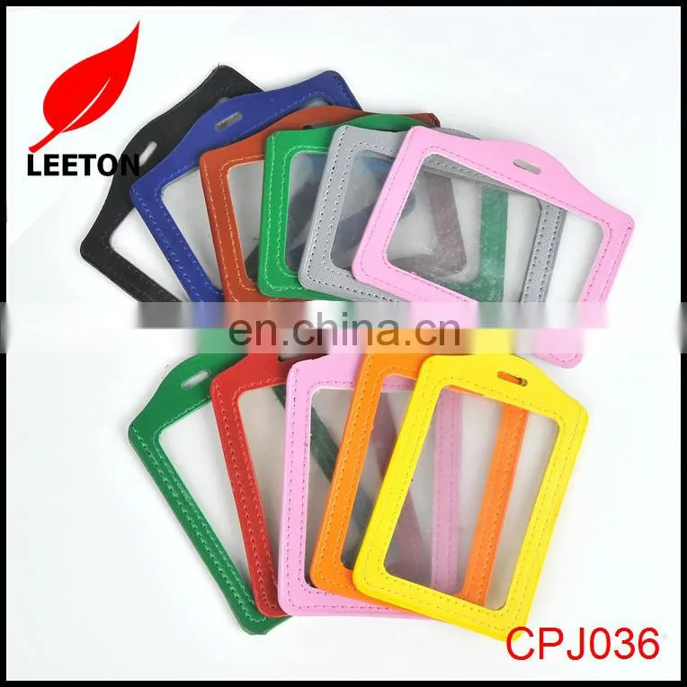 Factory supply transparent PU ID card holder