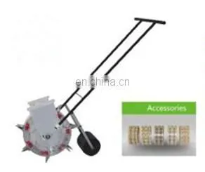 Double barrel hand push seeder HX-A038