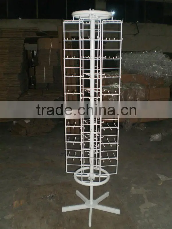 Free standing wire spinning display rack