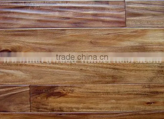 Hand-scraped large leaf acacia solid wood flooring Foshan