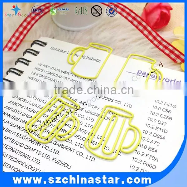 Metal material assorted panton color cup shape paper clip