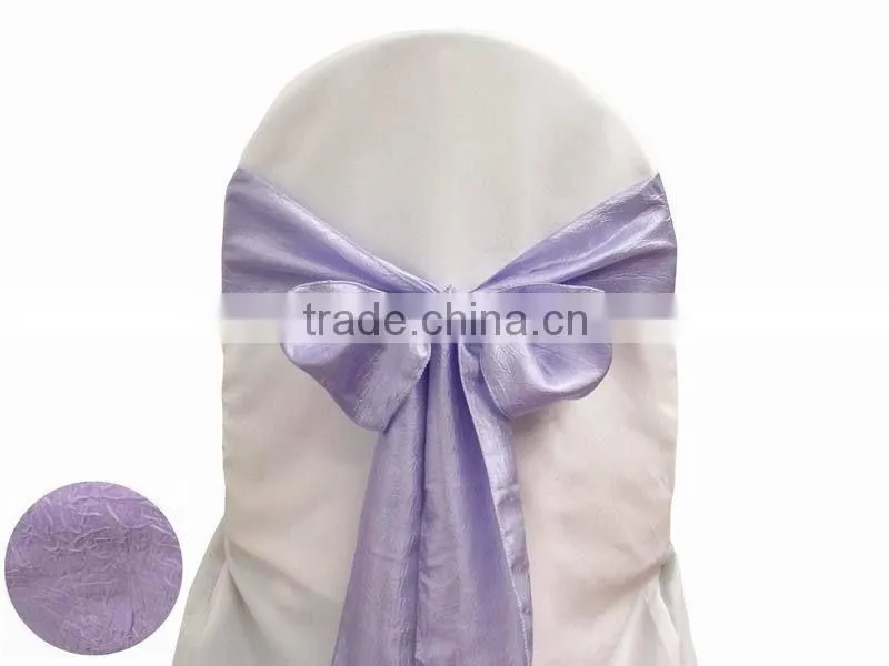 Satin Ruffle Chair Sash For Wedding and Banquet