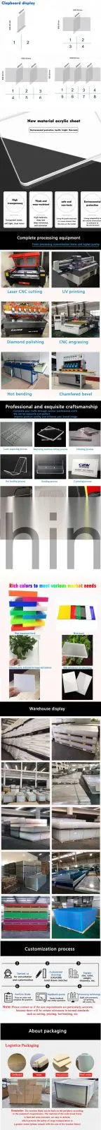 Wholesale Price Acrylic Sheet 3Mm 2X1.5 Foot 60X45Cm Acrylic Droplet Isolation Board High Transparency For Decorative