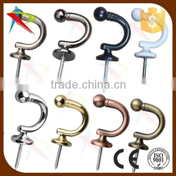 New Fashion Bronze Curtain Tie Back Hooks half-opened Anti Rust W/ Screws