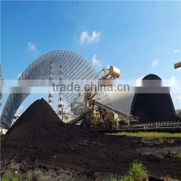 Grid structure space frame barrel coal storage with prevent rainwater