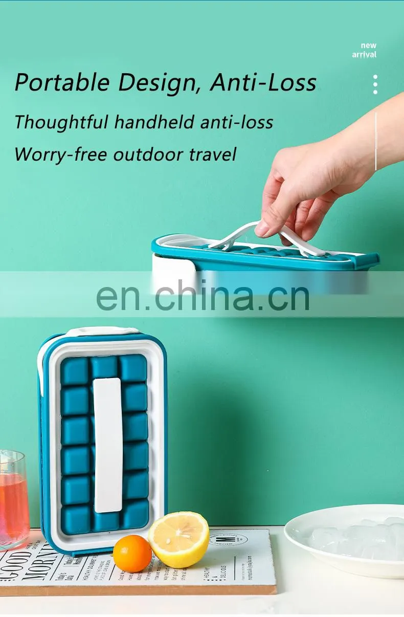 18 Grid Ice Ball Maker Kettle Kitchen Bar Accessories Gadgets Creative Ice Cube Mold 2 In 1 Multi-function Water bottle