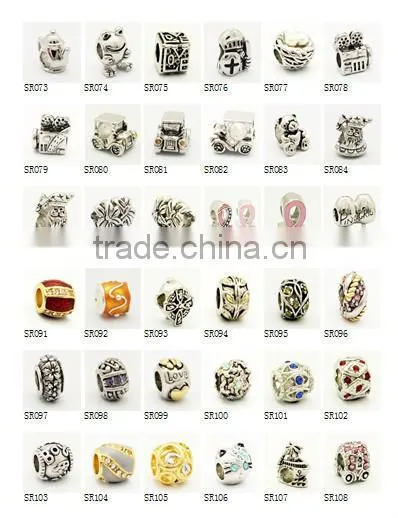 Hot sels metal beads popular letter beads
