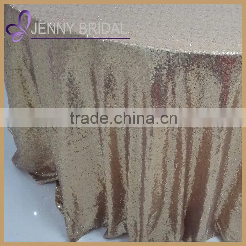 SQN#3 fancy glitter metallic gold sequin table cloth for wedding