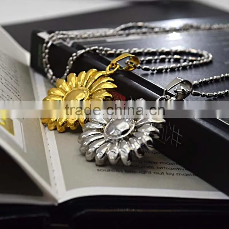 China Jewelry Wholesale Artificial Flowers Custom Pendant Gold