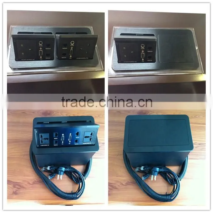 BW-T650 Office Furniture Aluminum Pop Up Desk Socket Panel/Conference Table Power Outlet