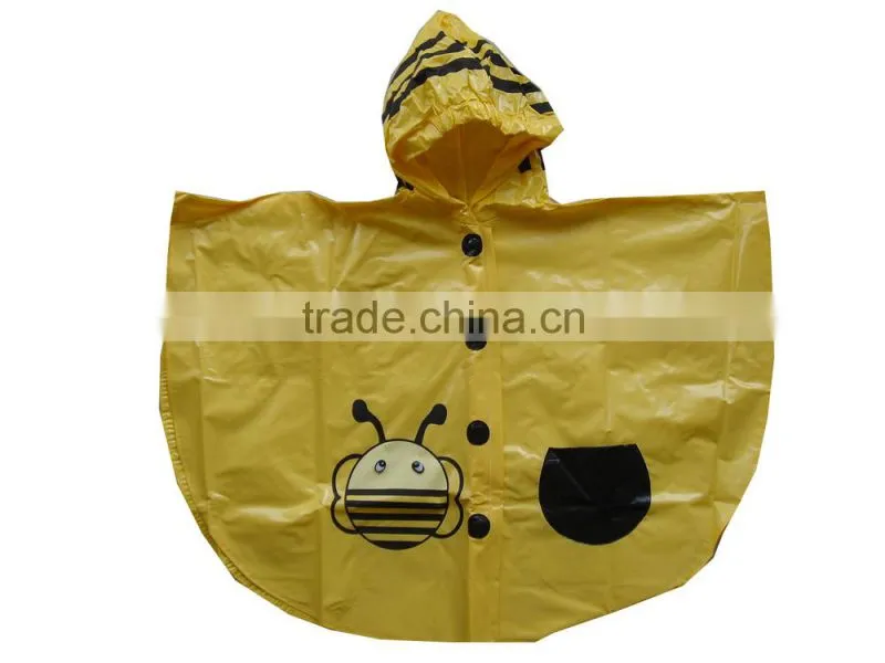 Cute Design PU Raincoat For Kids
