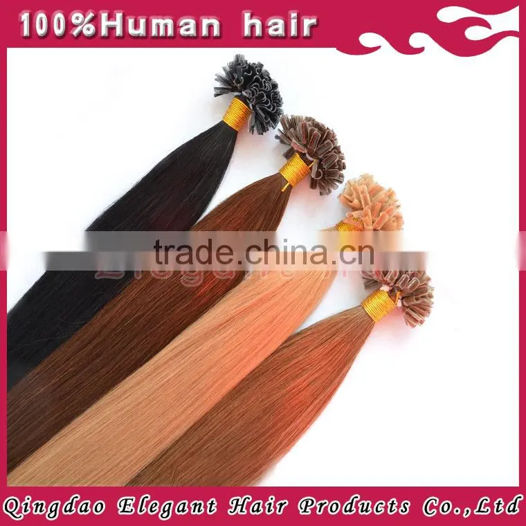 Wholesale price cheap fashion style brazilian virgin 100 keratin tip human hair extension