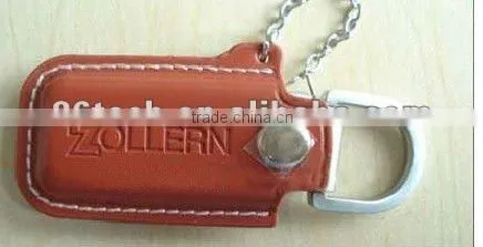 Fashional Leather USB flash drive with gift box for business gift