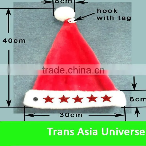High Quality Custom sequin fabric christmas hat