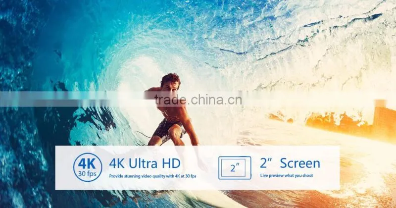 H8 4K WiFi Action Camera Waterproof 2 inch TFT LCD Screen DV Helmet Camcorder Sport Video dual screen action camera
