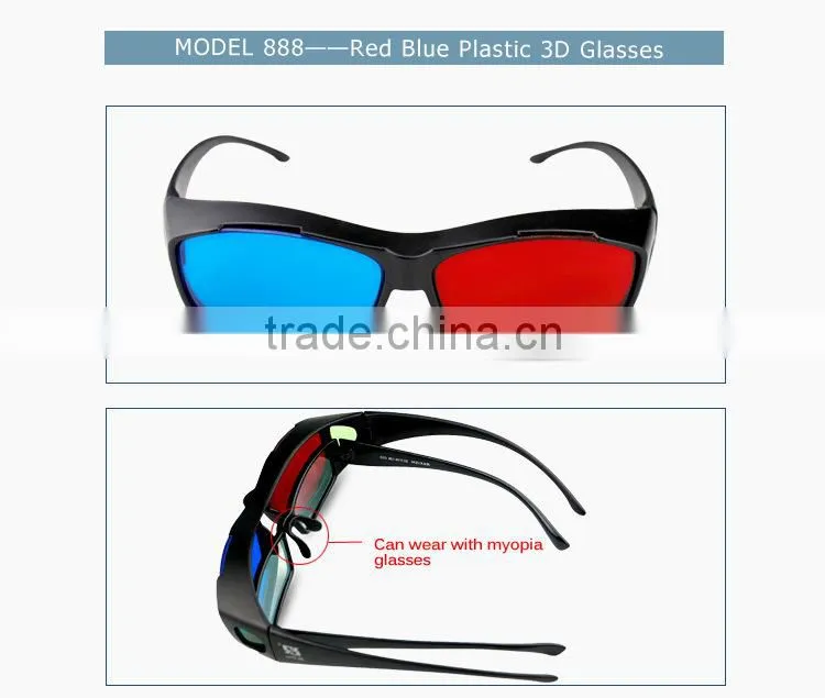 Good price and high quality 3d plastic frame glasses pictures porn 3d glasses red cyan glasses for sale