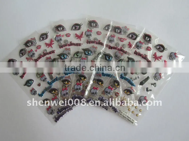 2011 new cartoon puffy sticker