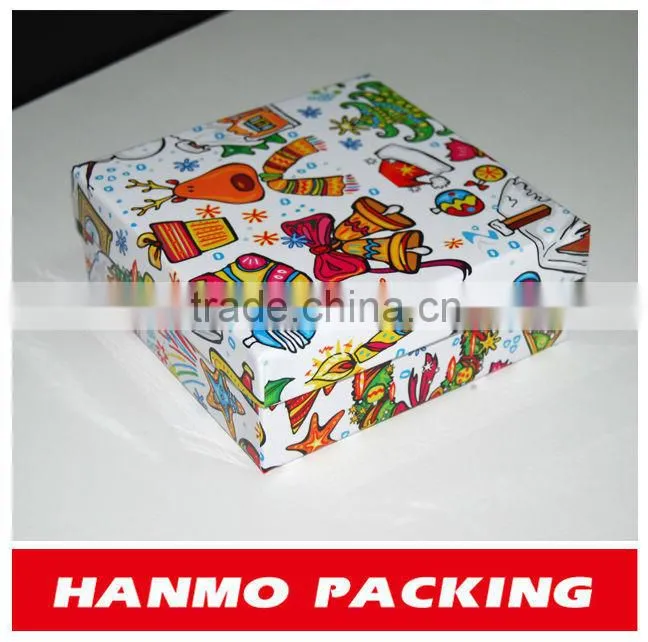 custom design&printing square cardboard gift box christmas decoration
