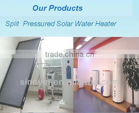 split pressured compact solar water heater manufacturer with flat plate soalr collector