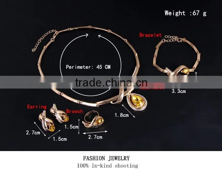 China Good Alibaba Manufacturers,Gold Long Chain Jewelry Set Bridal Jewelry Sets