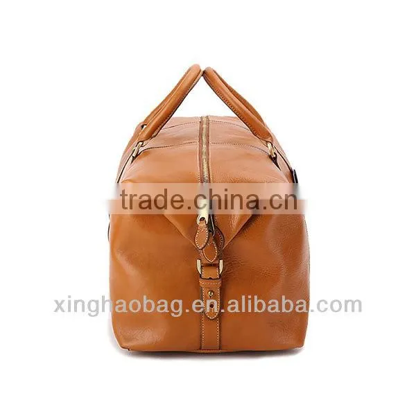 Latest men leather designer travel bag with high quality convenient carrying waterproof duffel bag
