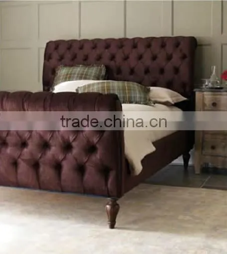 luxury bed , wooden bed, velvet bed