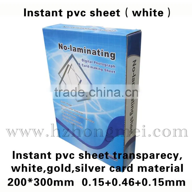 2015 micron pvc sheet/PVC sheet instant id card white card for alibaba