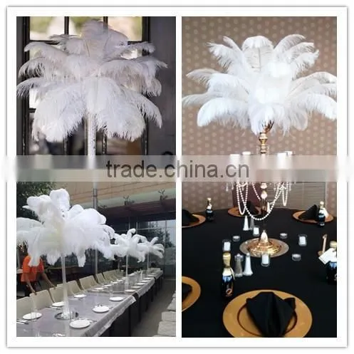 28"-30" Wholesale Bulk Blue Ostrich Feather For Wedding Table Decoration