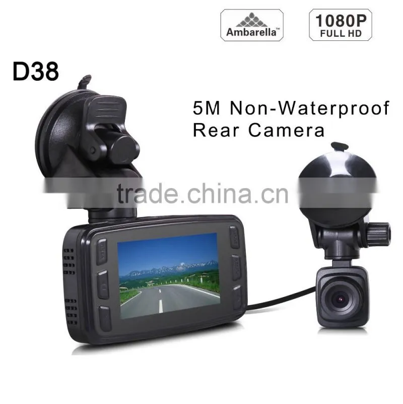 Dual Lens Car Dvrhd Car Black Box Car DVR h198hd 2 Camera Car DVR