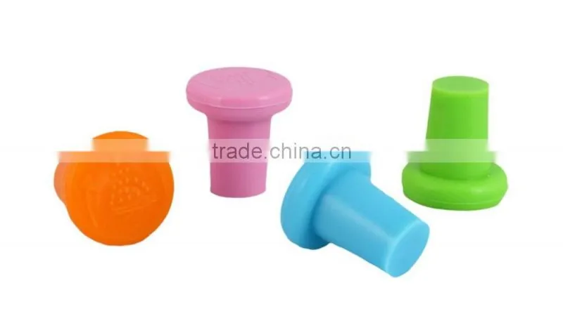 Food grade silicone custom cork wine bottle stoppers
