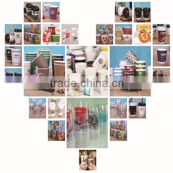 Logo printed ripple disposable hot coffee paper cups