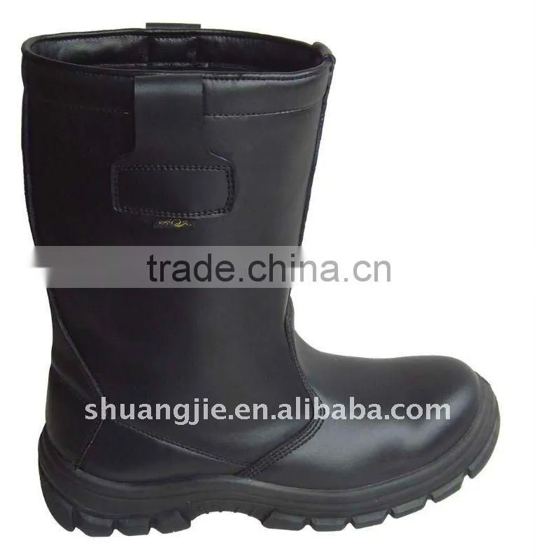 leather pu sole safety shoes 9718