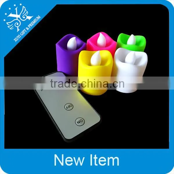 color change moving wick flameless remote control led candle