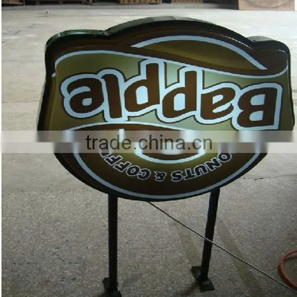 Custom plastic light up letters for sign box