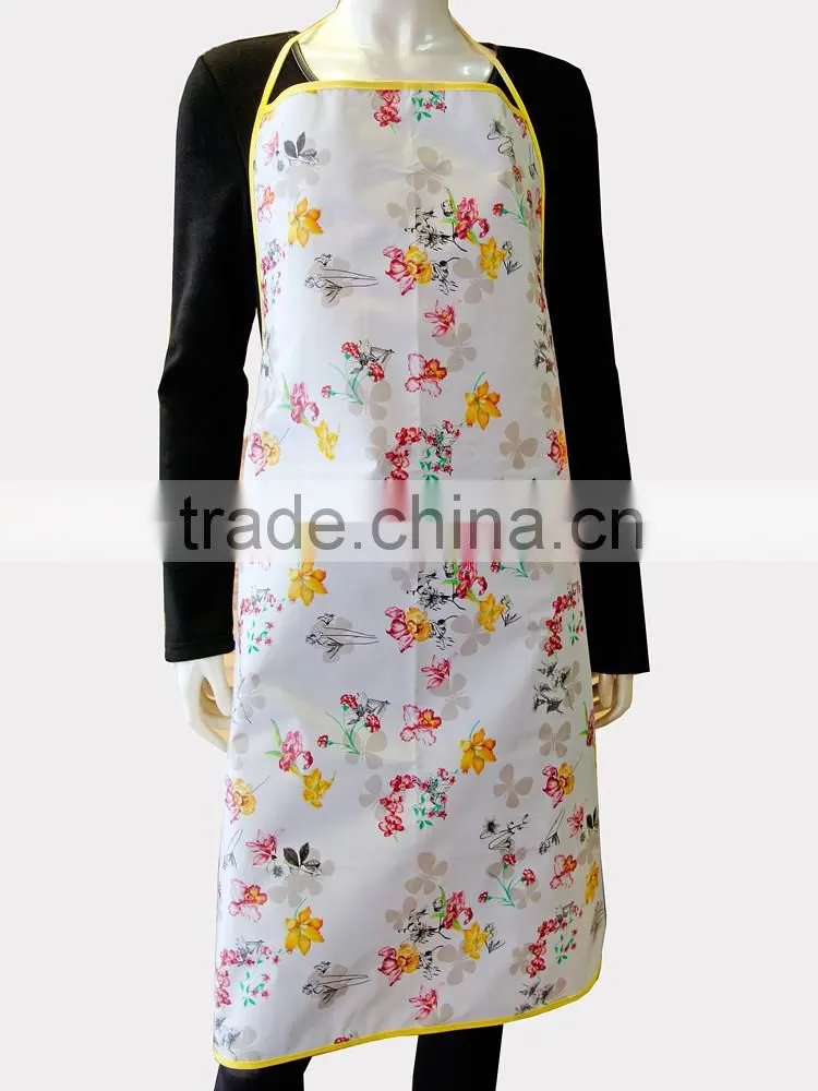PVC with non-woven Apron/ easy clean & waterproof home kitchen apron