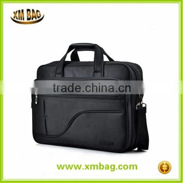 Black polyester laptop messenger bag computer bag laptop briefcase