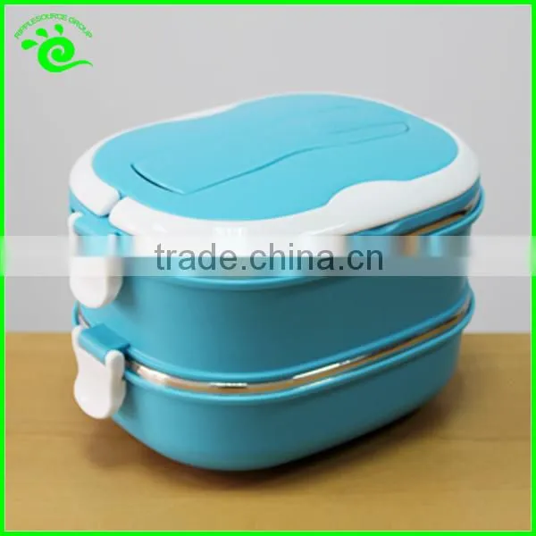 Double-layer PP Stainless Steel Lunch Box Food Thermo Container