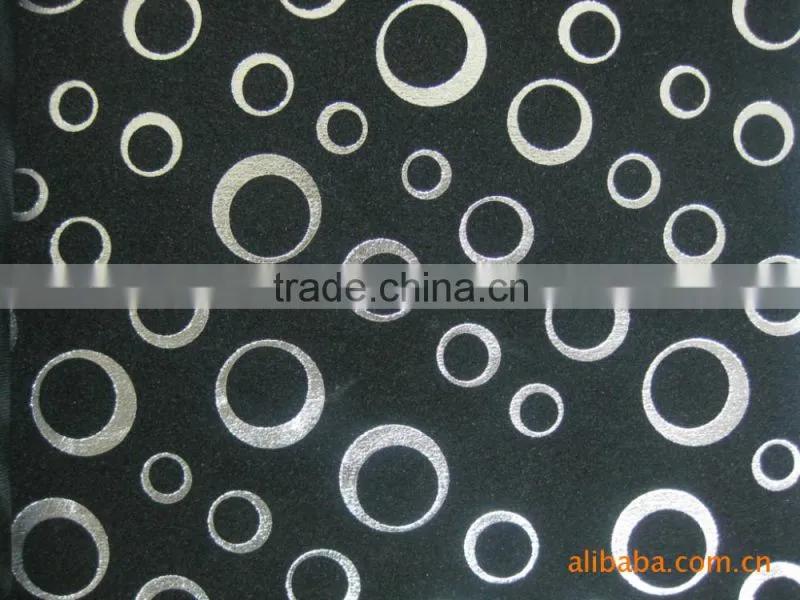 bronzing design flock fabric for draw bar box